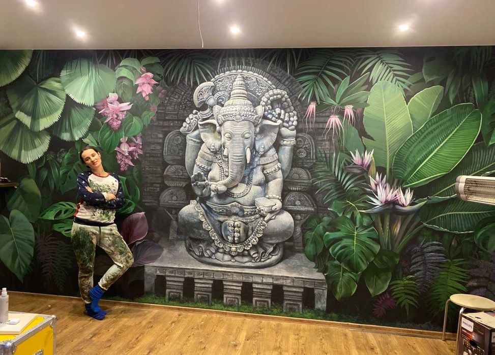 Роспись стен квартир, домов, офисов, ресторанов.