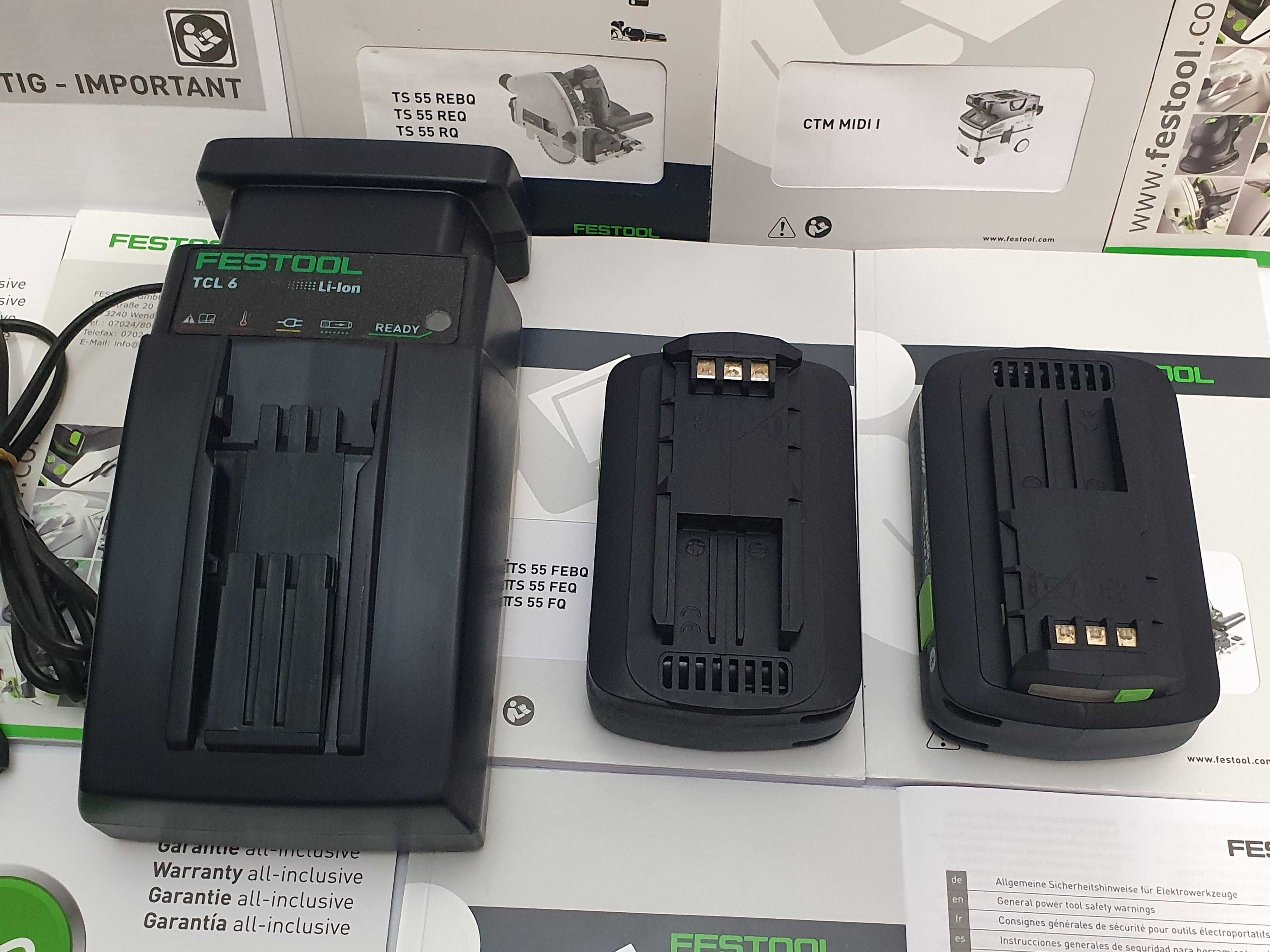 Zestaw startowy FESTOOL TCL 6 +2 szt akumulator 18v 4ah Bluetooth nowe