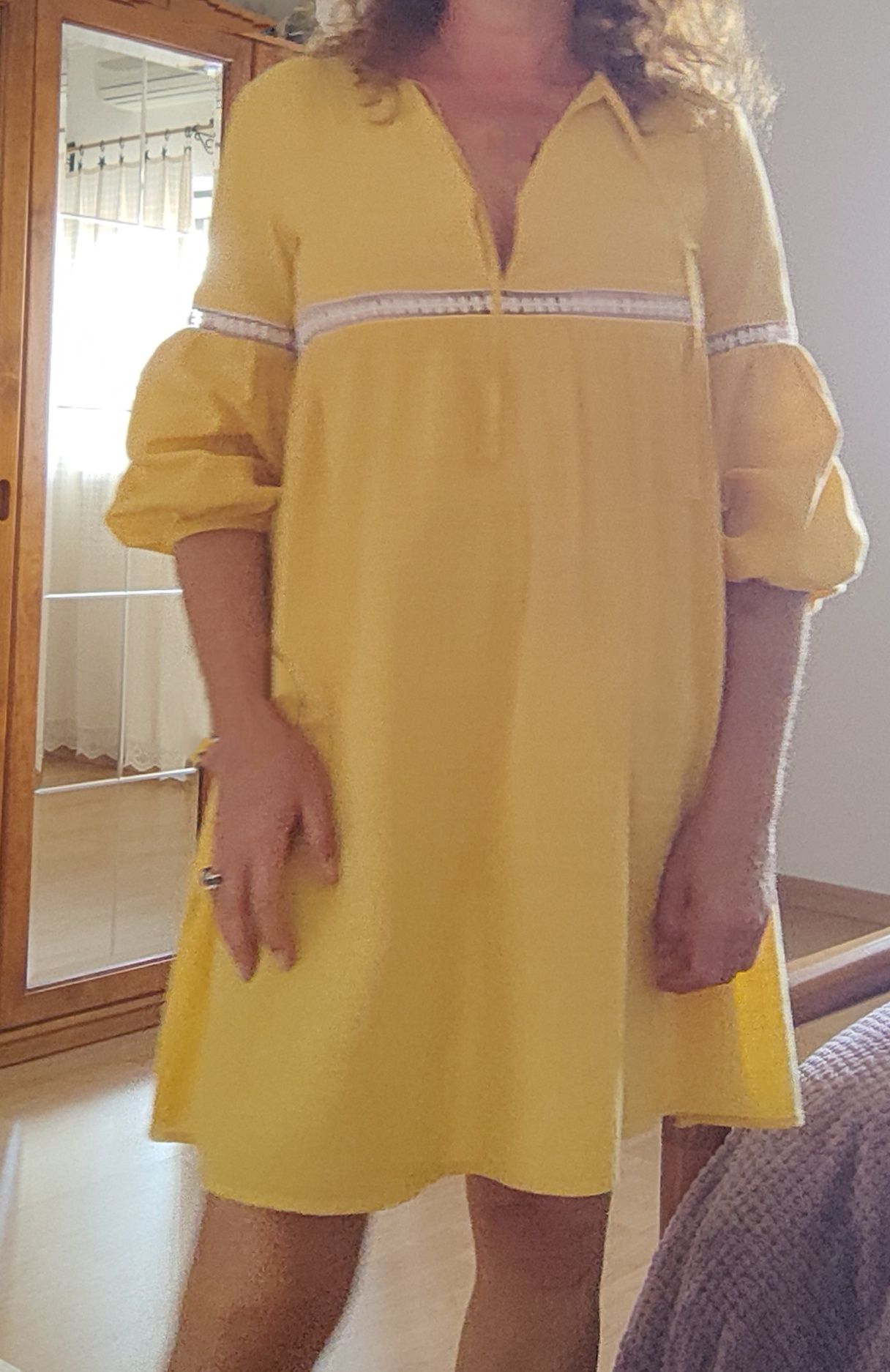 Vestido curto Amarelo