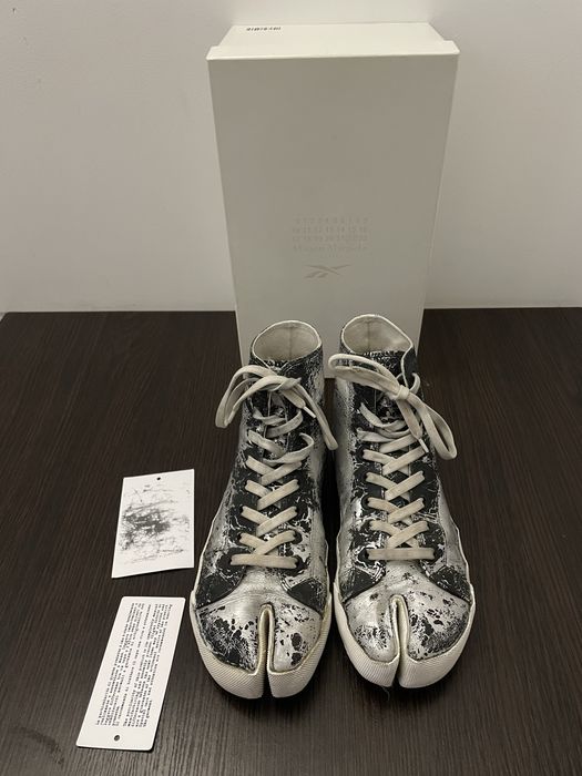 Maison Margiela Tabi High-Top Painted Canvas Sneakers EU 43