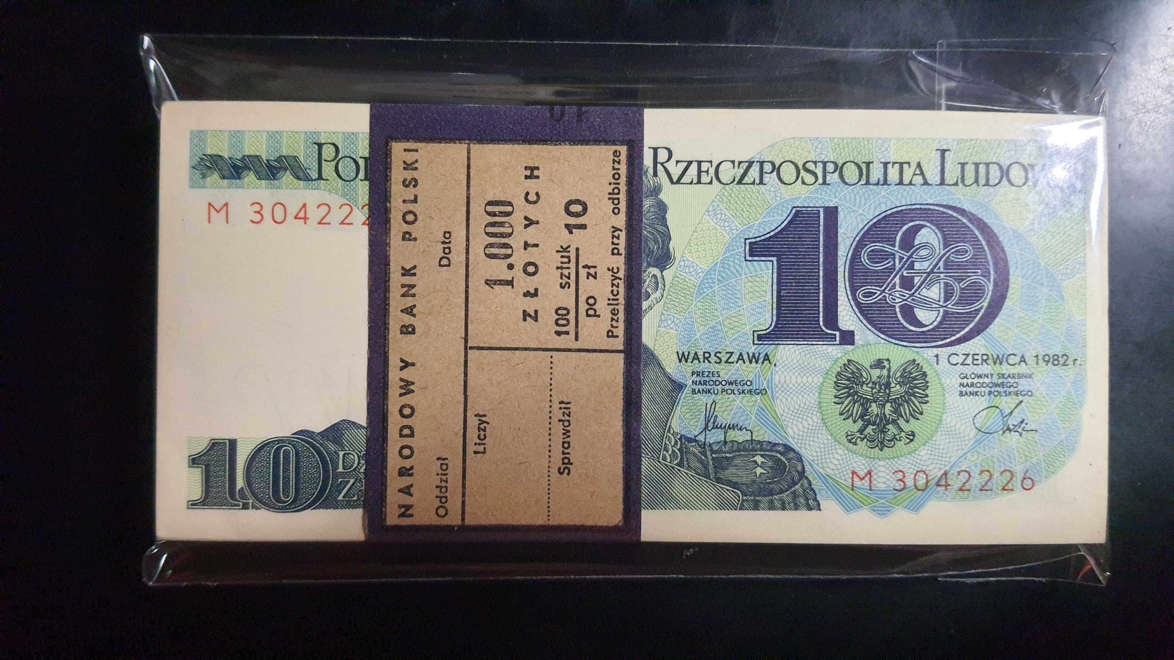 PACZKA 10 złotych 1982 ser. M UNC