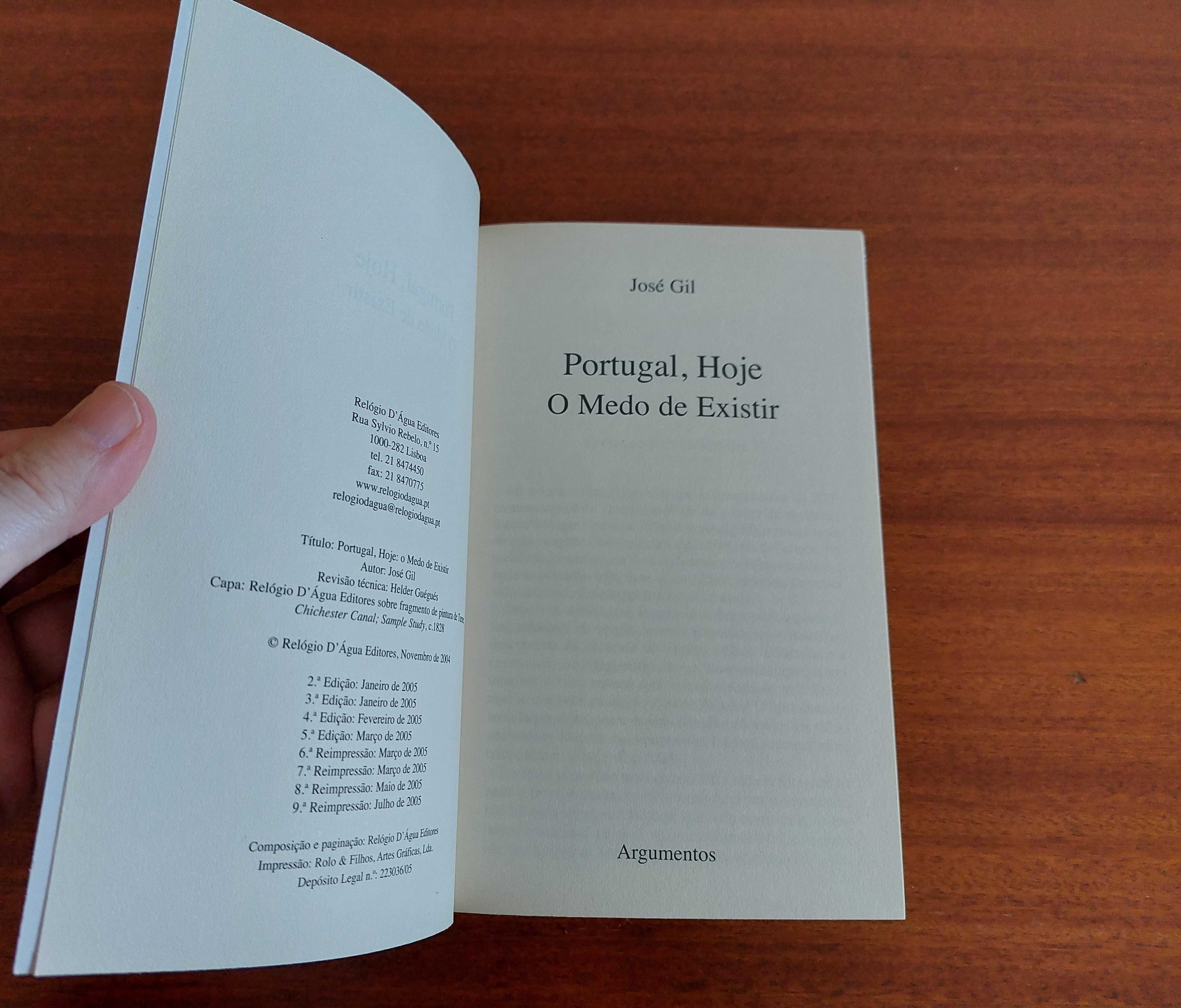 Livro: Portugal, Hoje O Medo de Existir - José Gil