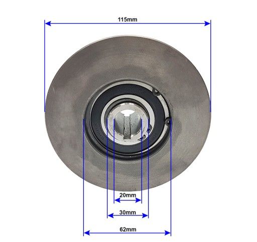 SPRZĘGŁO odśrodkowe 115x20mm 1pasek