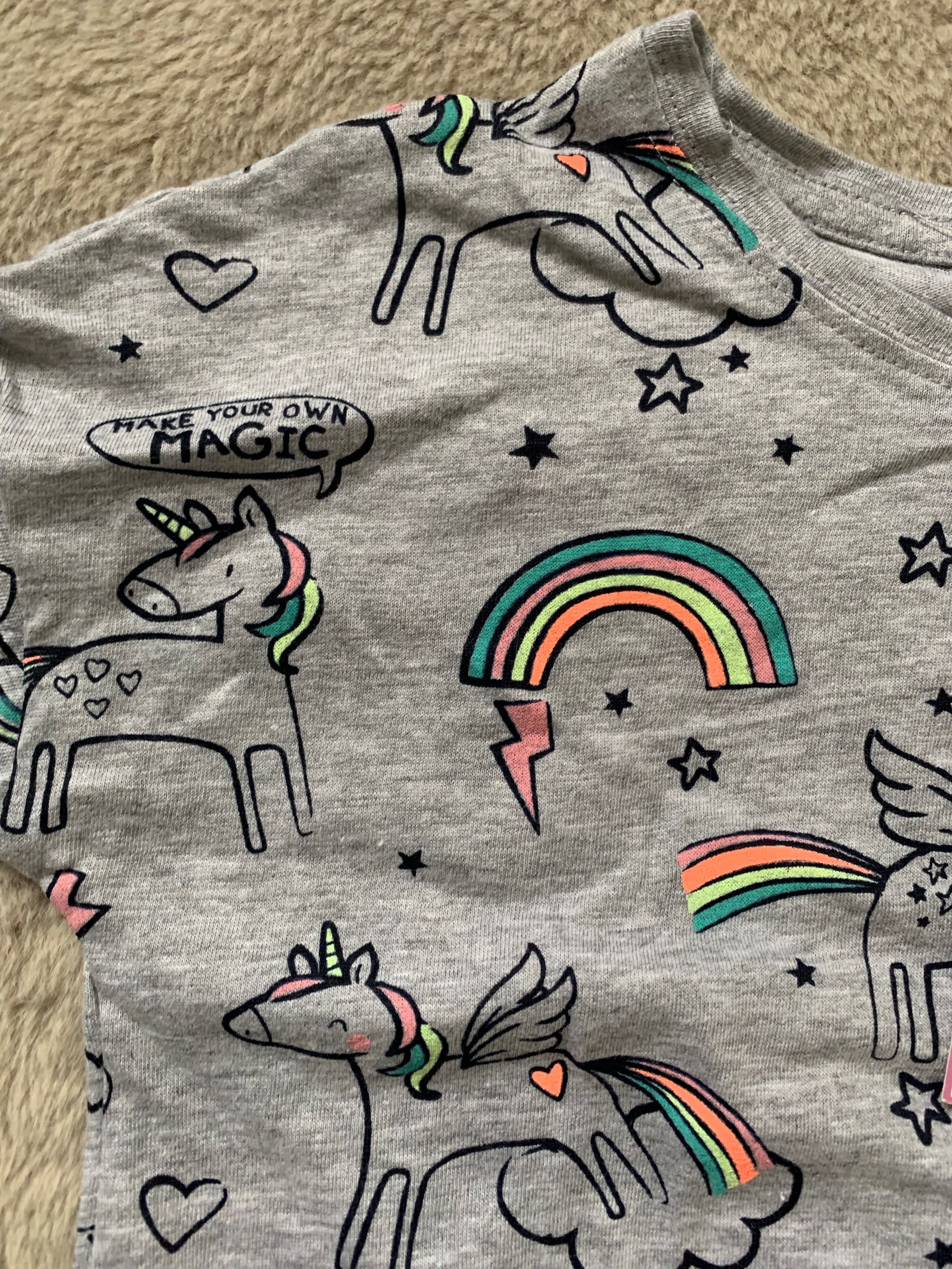 Tshirt dla dziewczynki, jednorożce 110, Pepco