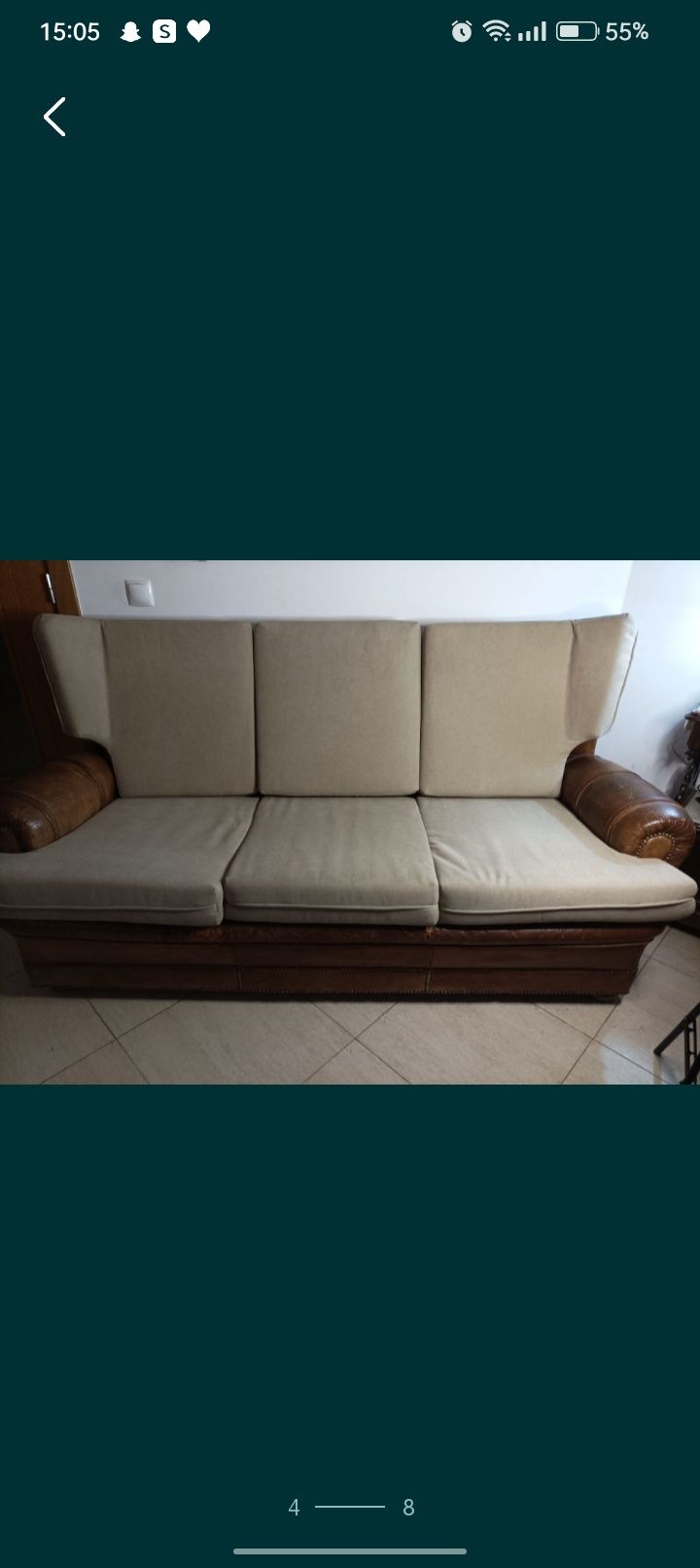 Sofá grande e sofás pequenos