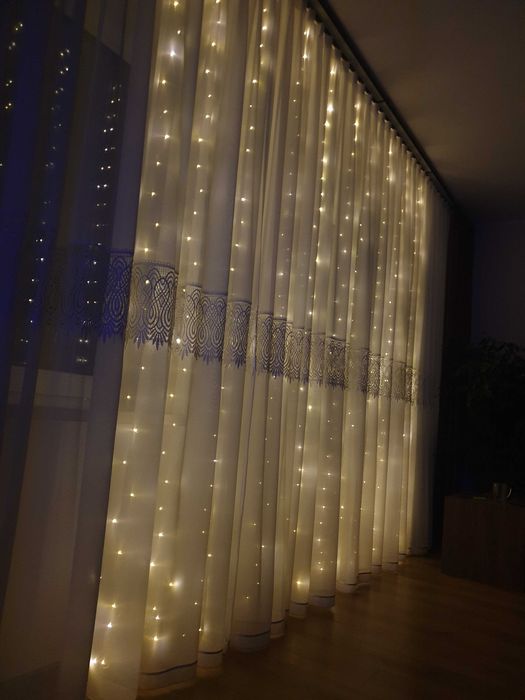 Girlanda led 300szt 3x3m lampki kurtyna na okno oświetlenie