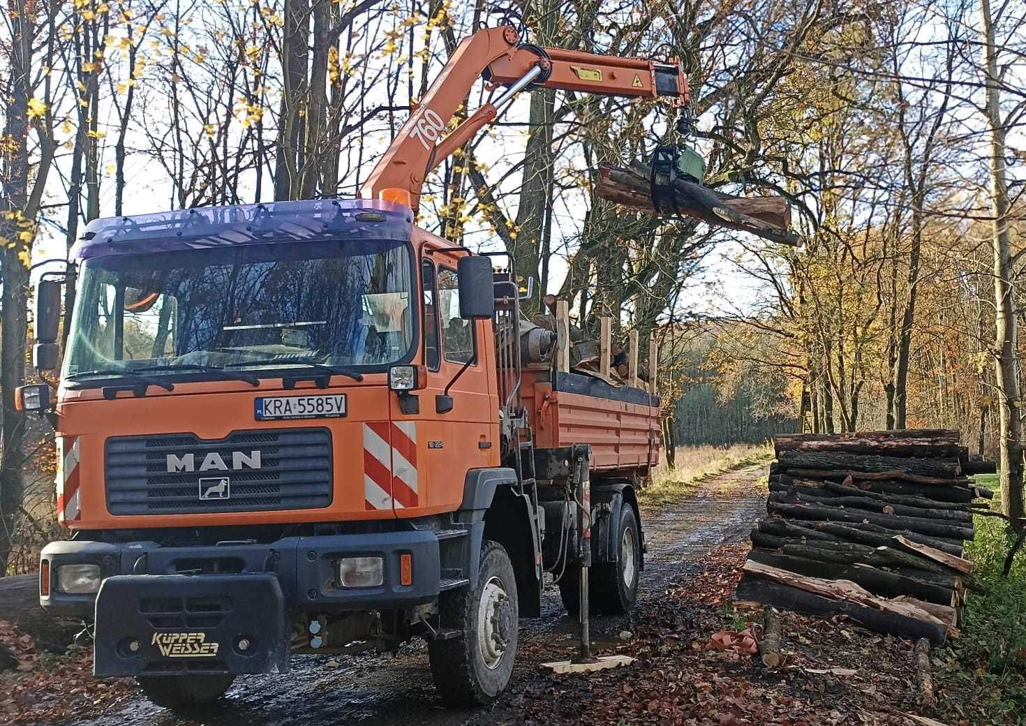 TRANSPORT 4X4/ żuraw HDS/ chwytak  do drzewa /WYWROTKA  9 ton/