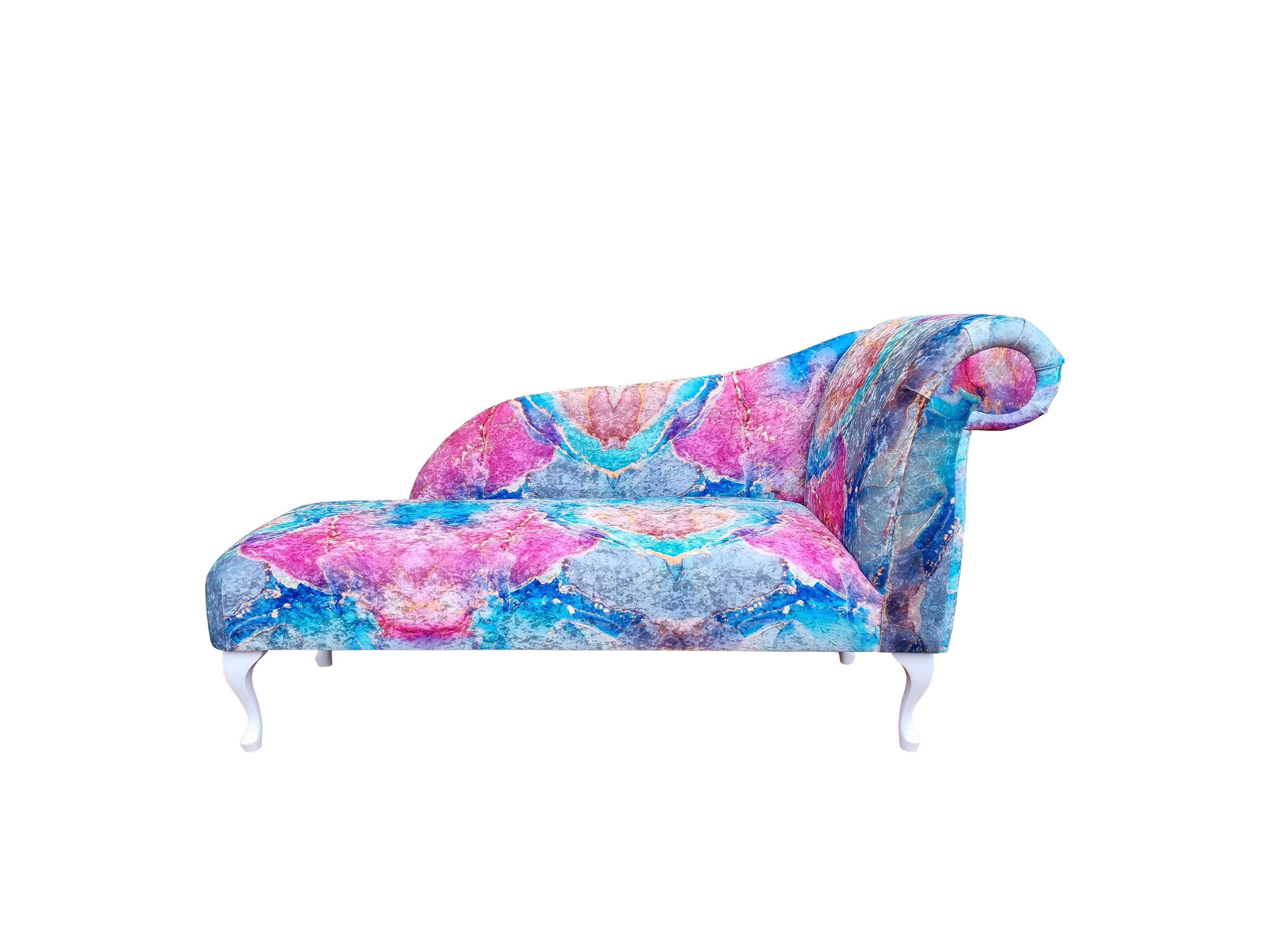 Szezlong stylowy gładki duży wybór tkanin leżanka sofa na wymiar