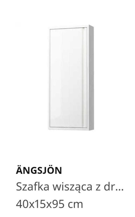 Szafka łazienkowa IKEA ÄNGSJÖN nowe, 2 sztuki, biały połysk, 40x15x95