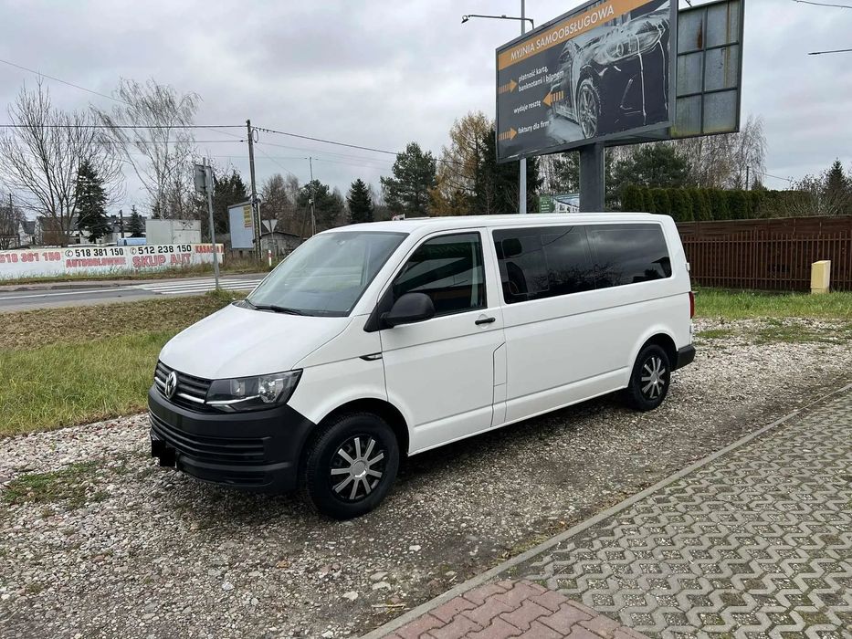 Volkswagen Transporter T6 2016r LONG 2.0 TDI 9 osobowy Klimatyzacja HAK ISOFIX Salon PL Długi
