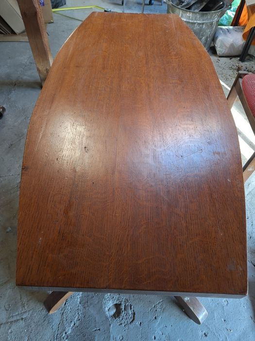 Stół drewniany kawowy duży stolik gruby blat 4,5 cm  150 x 70 x 50 cm