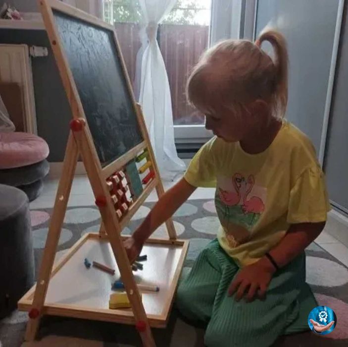 Дитячий мольберт для малювання та розвитку магнитная доска