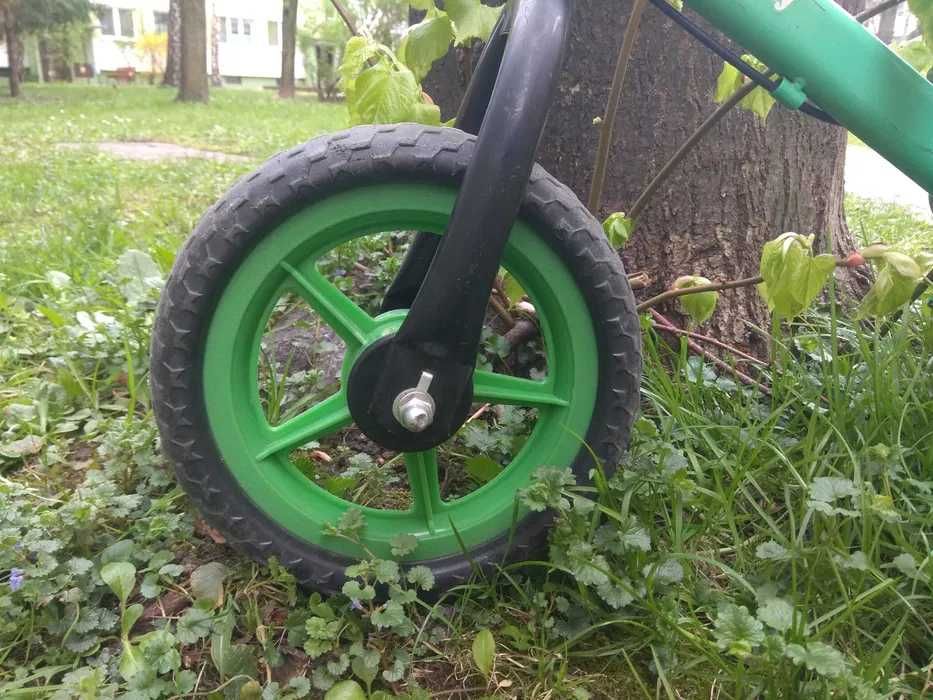 rowerek biegowy zielony 10 cali mały lekki