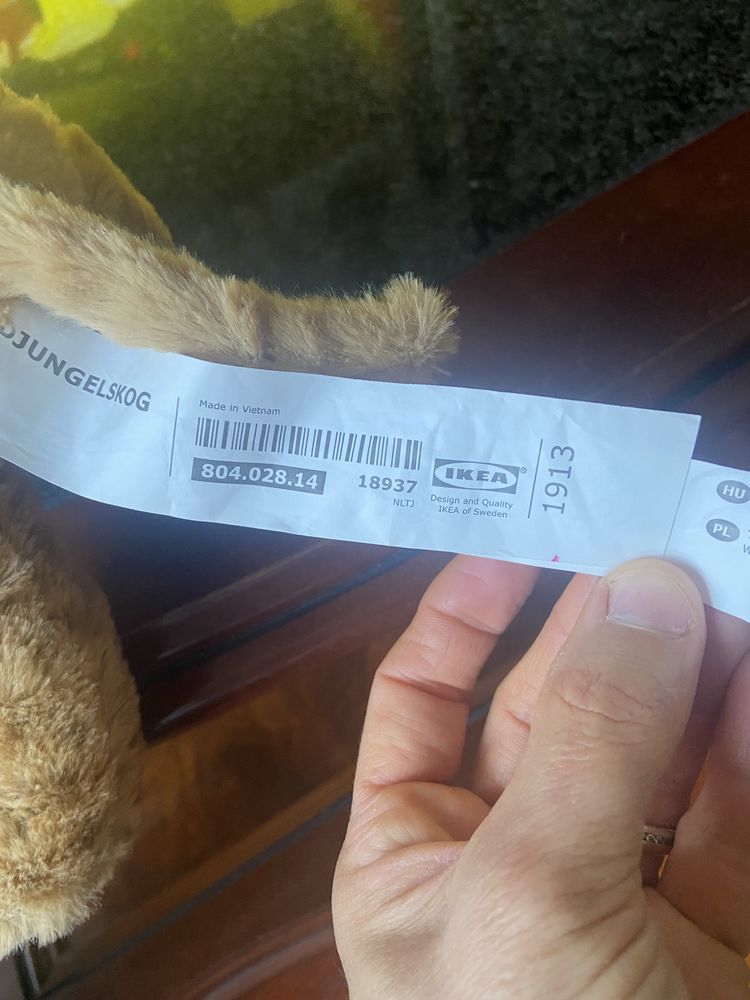 Peluche leao do ikea