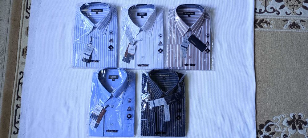Новые мужские офисные рубашки с длинным рукавом 5 шт.