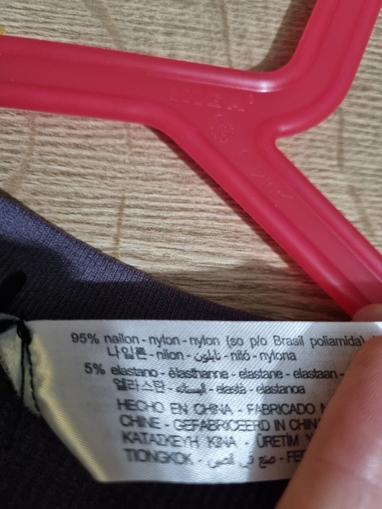 Fioletowy Crop top, Prążek, Zara, r. 40 ( L ) nowa bez metki