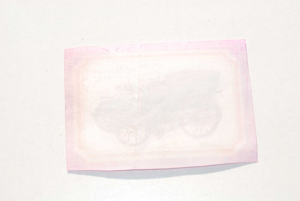 Stary obrazek Daimler 1897 z opakowania po czekoladzie WEDEL 1977