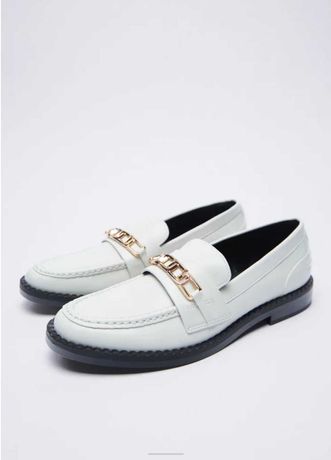 Белые туфли лоферы Zara 36 размер