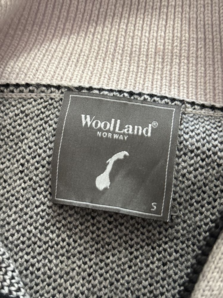 Sweter Woolland S 100% wełna wool damski elegancki rozsuwany