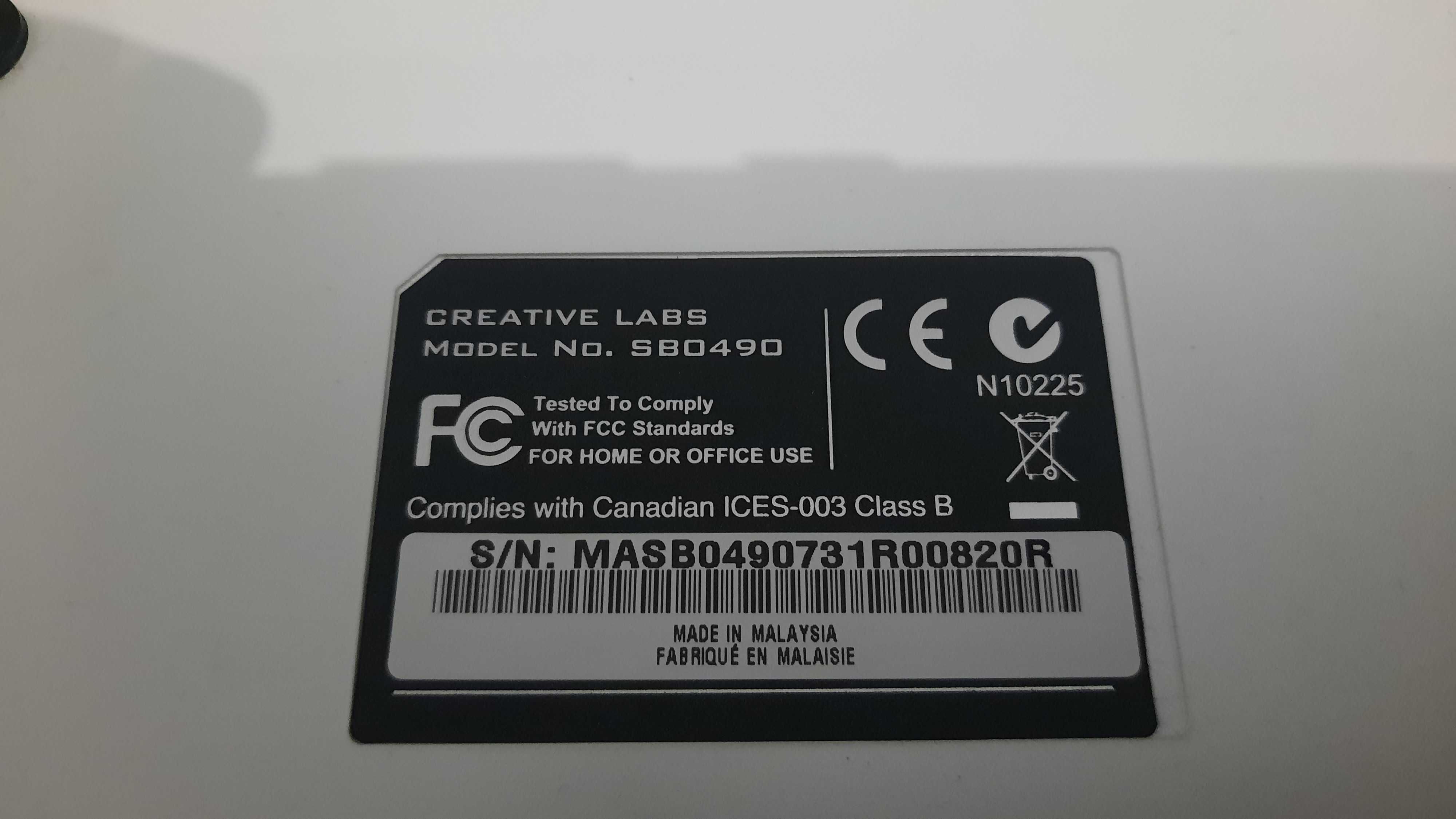 Głośniki 5.1 Creative P5800 i karta dźwiękowa zewn SB0490