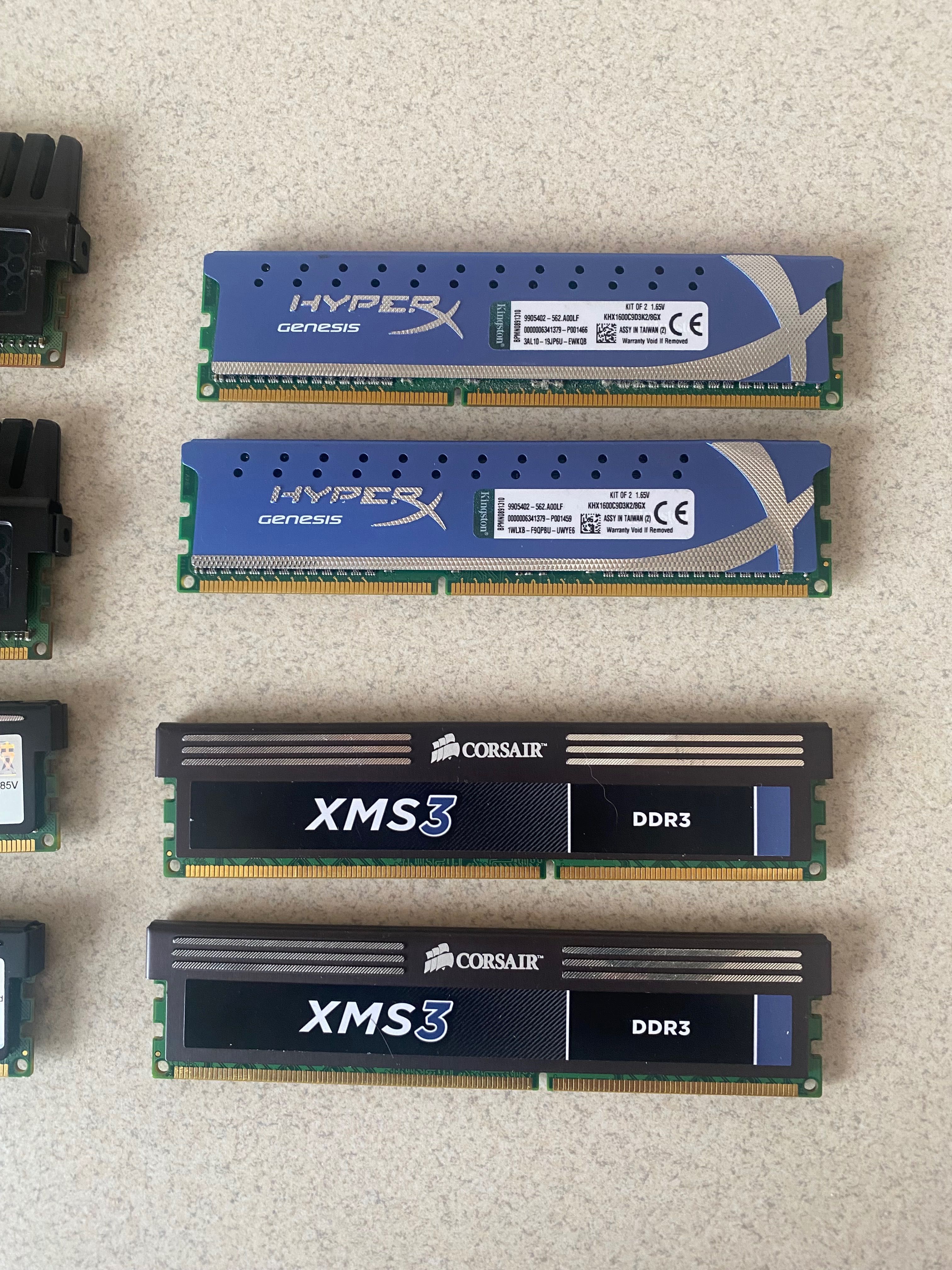 Оперативна пам’ять 8 ГБ DDR3 Kingston, Corsair,  A Data