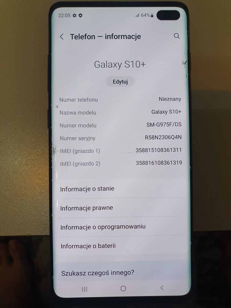 Samsung Galaxy s10+ Dual SIM