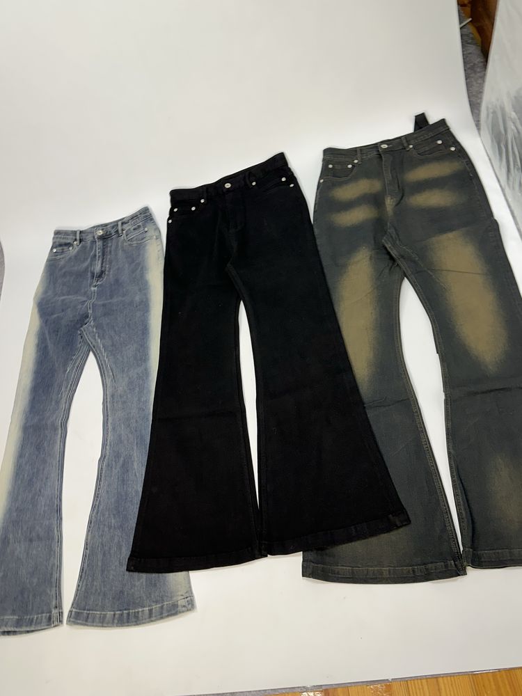 Rick Owens DRKSHDW bolan banana cut клеш джинси штани джинсы штаны