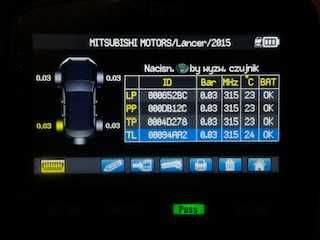 4x czujnik ciśnienia TPMS MITSUBISHI ASX Lancer Outlander USA 4250B975