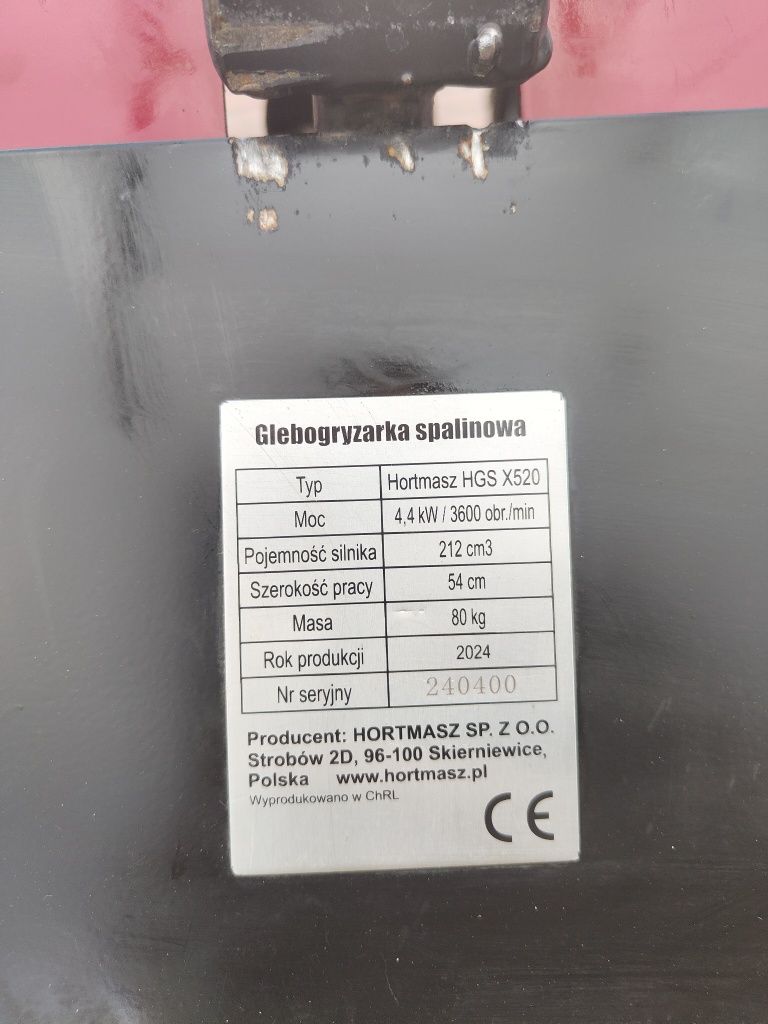 Glebogryzarka Hortmasz HGX520 6.5KM 62 cm 2024r
