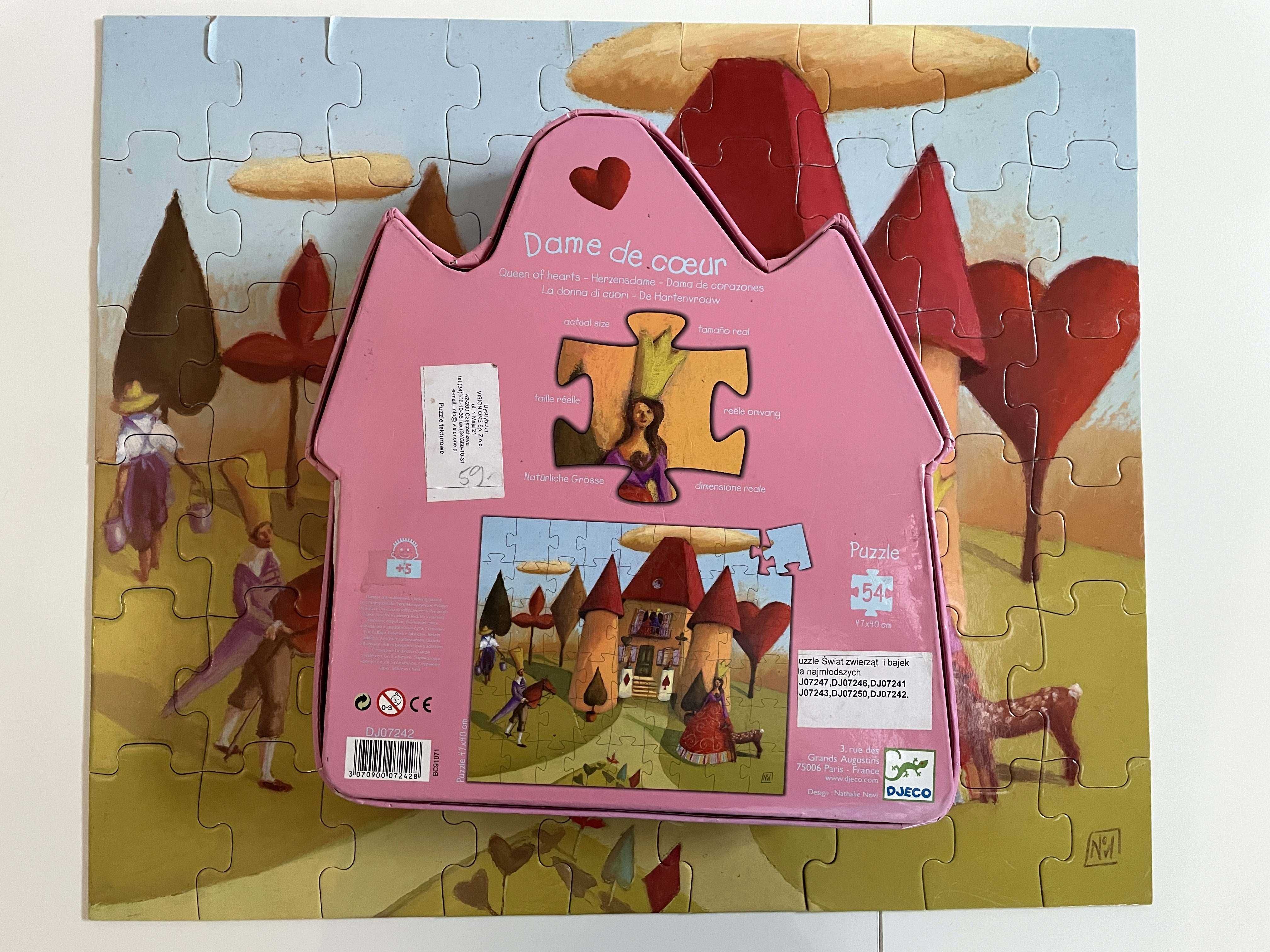 Puzzle tekturowe dla dziewczynki - Zamek księżniczki - Djeco