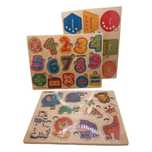 puzzle drewniane quokka zwierzęta cyfry 3szt.