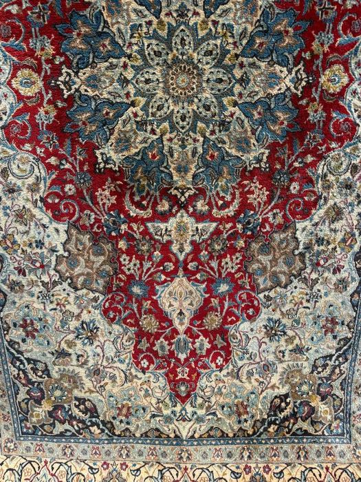 Kaszmirowy z jedwabiem dywan perski Iran Nain 350x200 galeria 26 tys