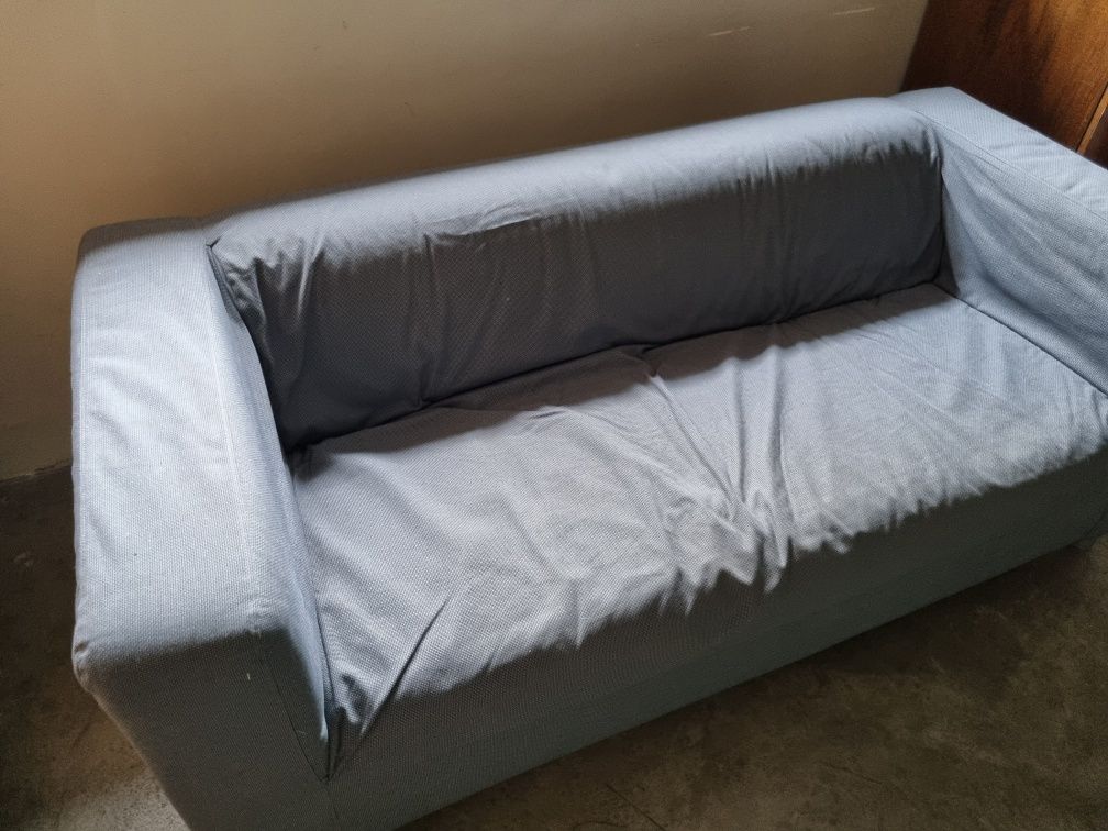 Sofa IKEA KLIPPAN kanapa jak nowa szary niebieski