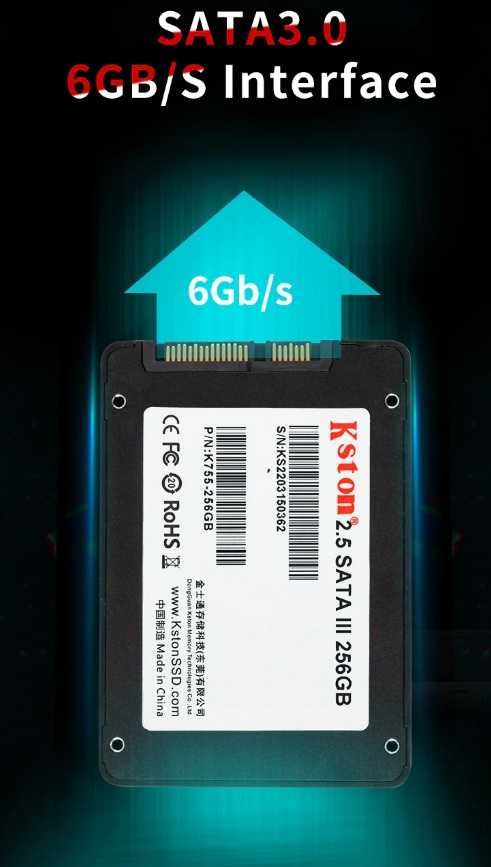 Жесткий диск 2,5 SSD Kston256Gb Новый в упаковке Sata3  6Gb\s