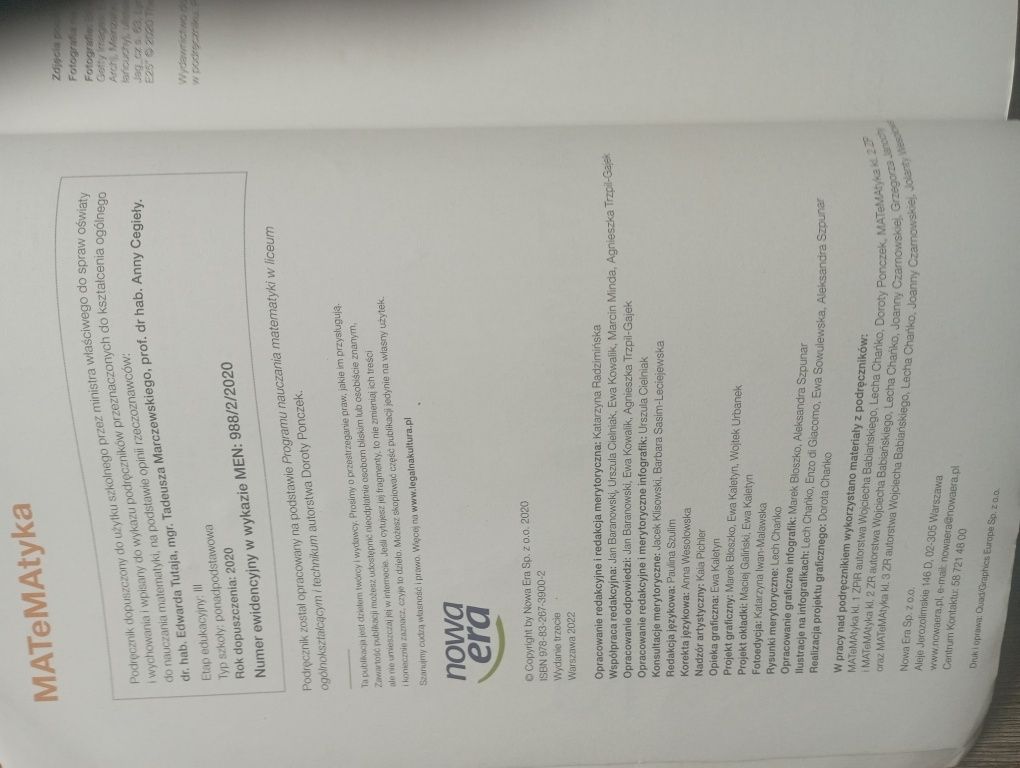 Matematyka 2 podręcznik dla liceum i technikum