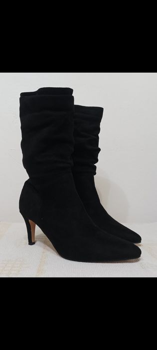 Botas femininas de cano médio Pretas 38