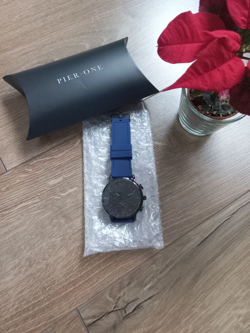 Śliczny nowy zegarek Pier One dark blue