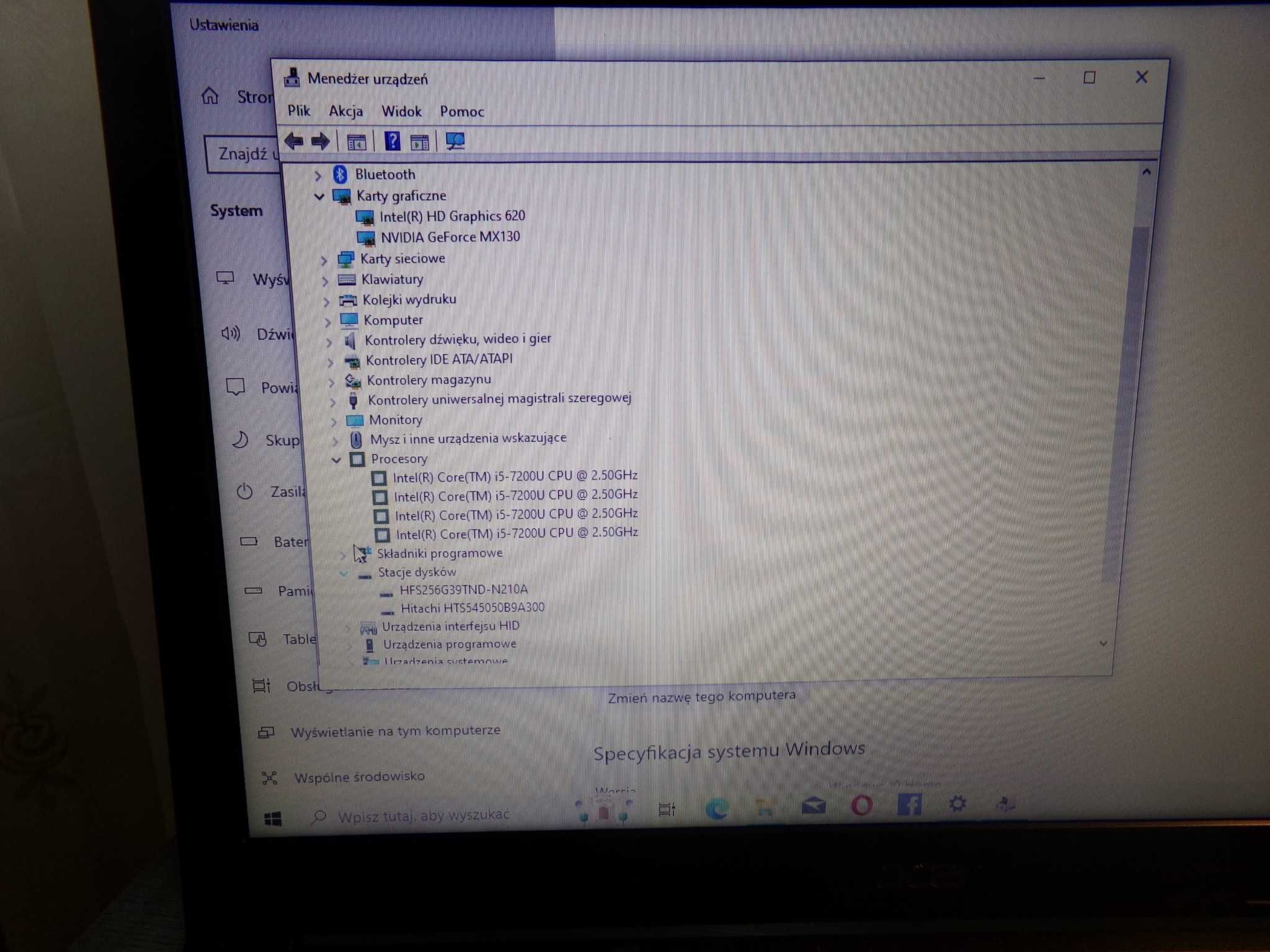 Acer ASPIRE 3 dwa dyski ssd GEFORCE