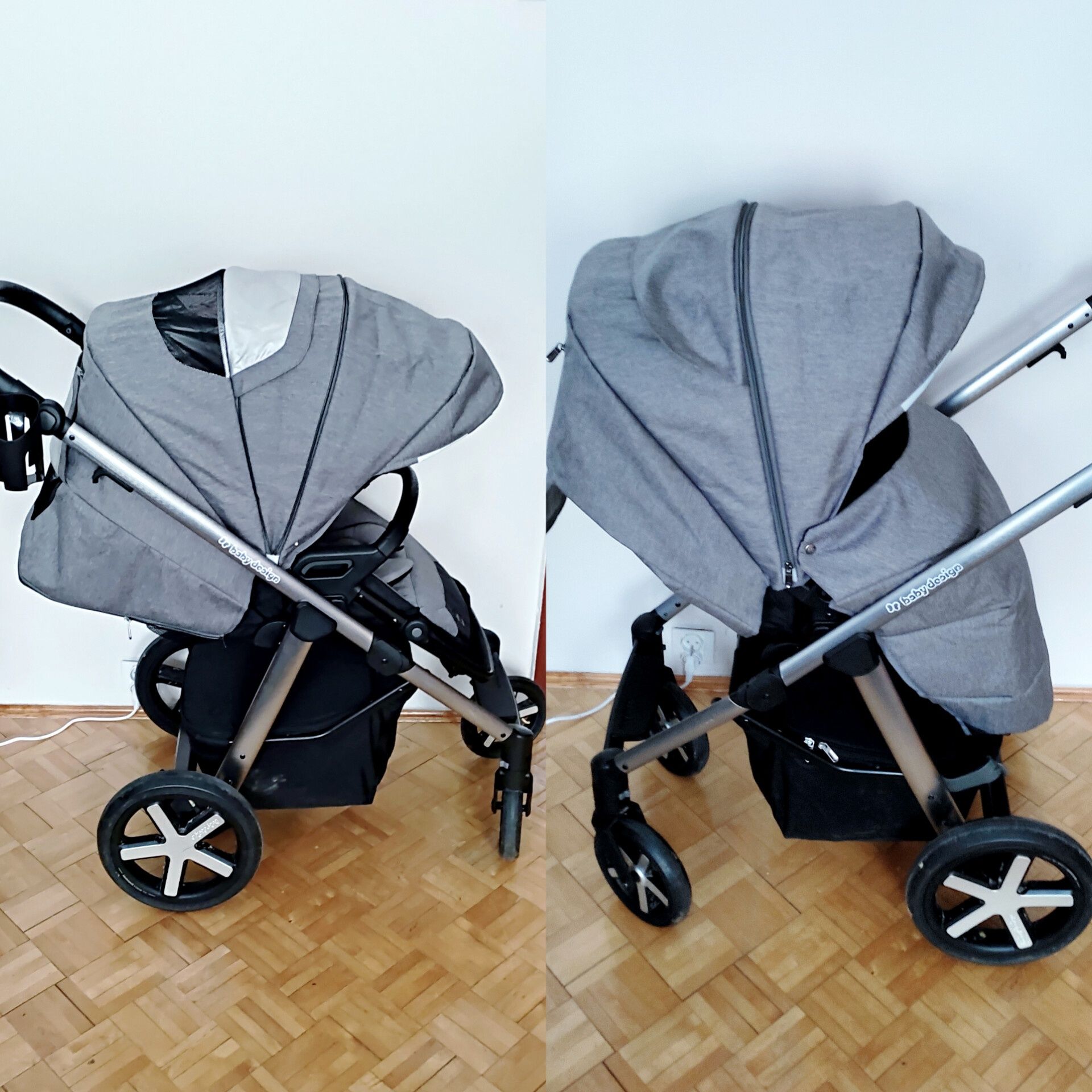 Wózek Baby Design Husky 2w1 + nosidełko Maxi Cosi City