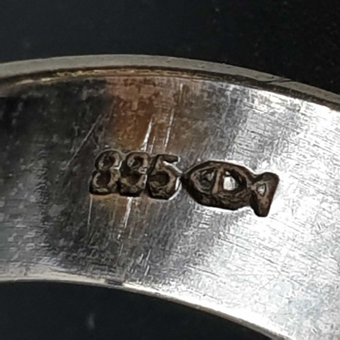 Stary srebrny pierścionek Fischland jak Orno Warmet Rytosztuka Imago