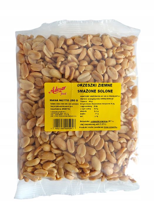orzeszki ziemne smażone solone 250g admar 4 sztuki
