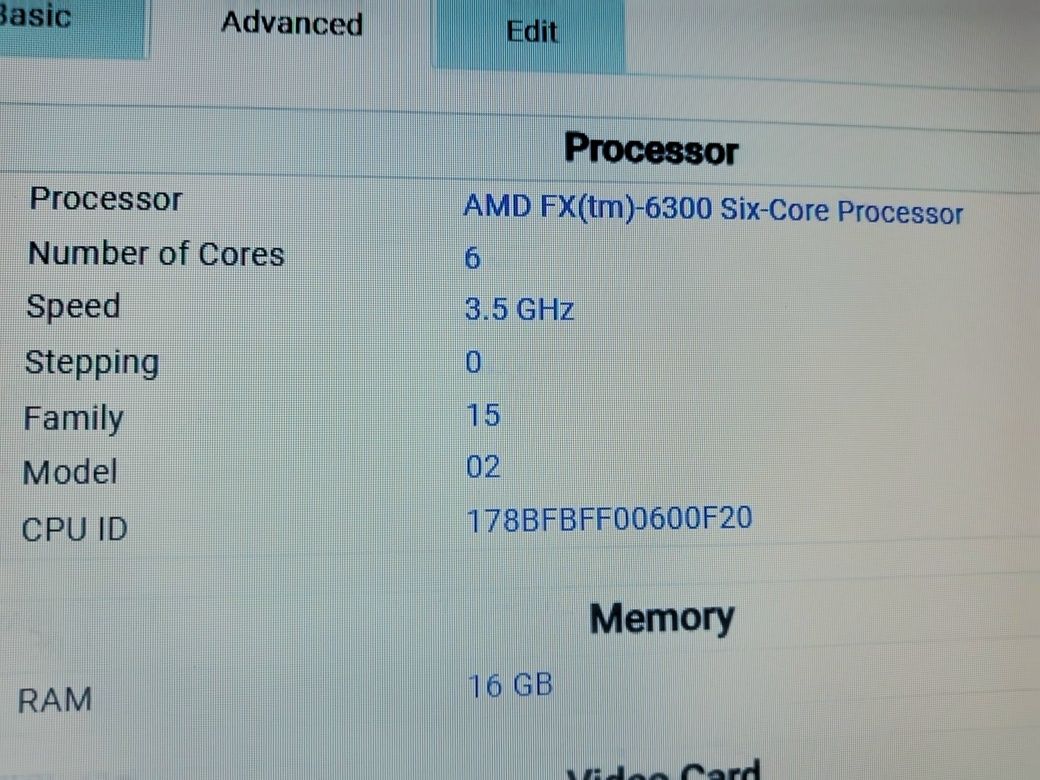 Computador para peças 16 gb RAM
