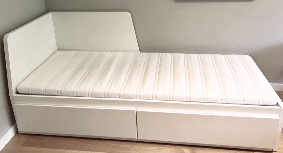 Flekke łóżko, leżanka Ikea 80x200 rozsuwane plus 2 materace Malfors