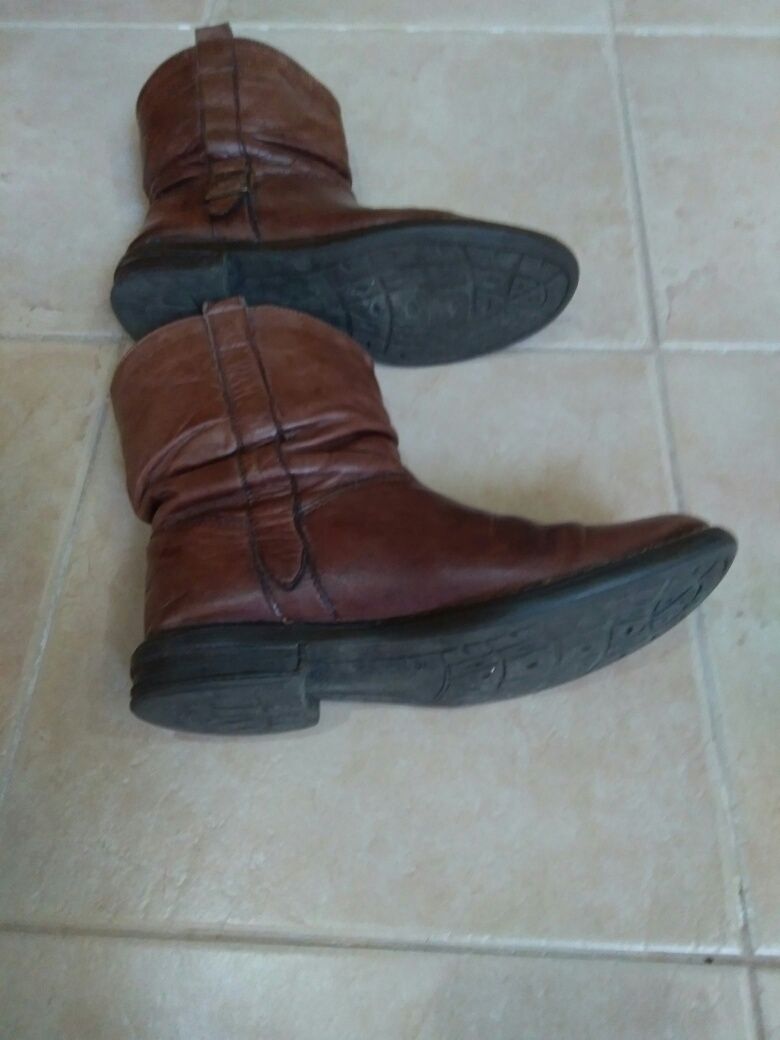 Botas em Pele para Menina n.35