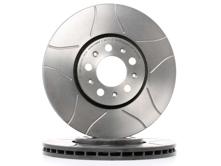 Kit Travões + Pastilhas Desportivos e Ranhurados 288m Frente BremboMax