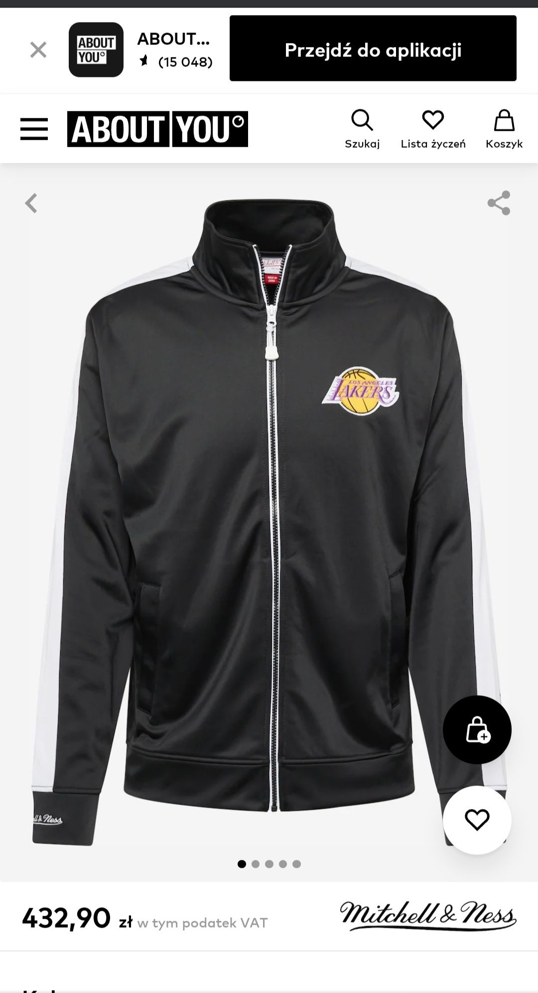Bluza Los Angeles Lakers rozpinana XXL