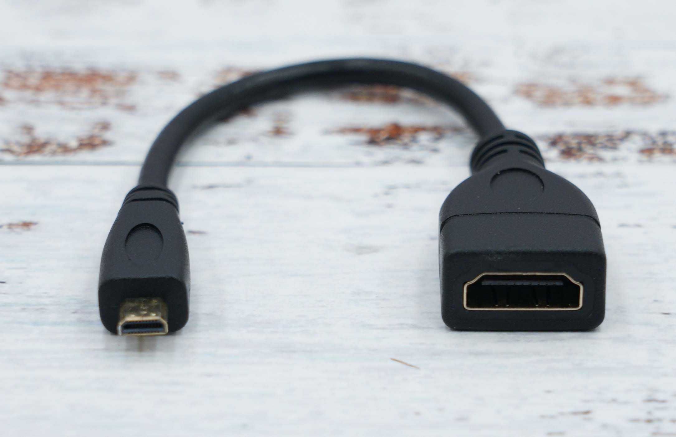 Адаптер штекер кабель Micro HDMI к HDMI