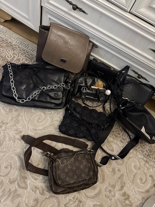 Жіночі сумки дешево Чорна сумка Стьогана свмка Портфель Луі вітон