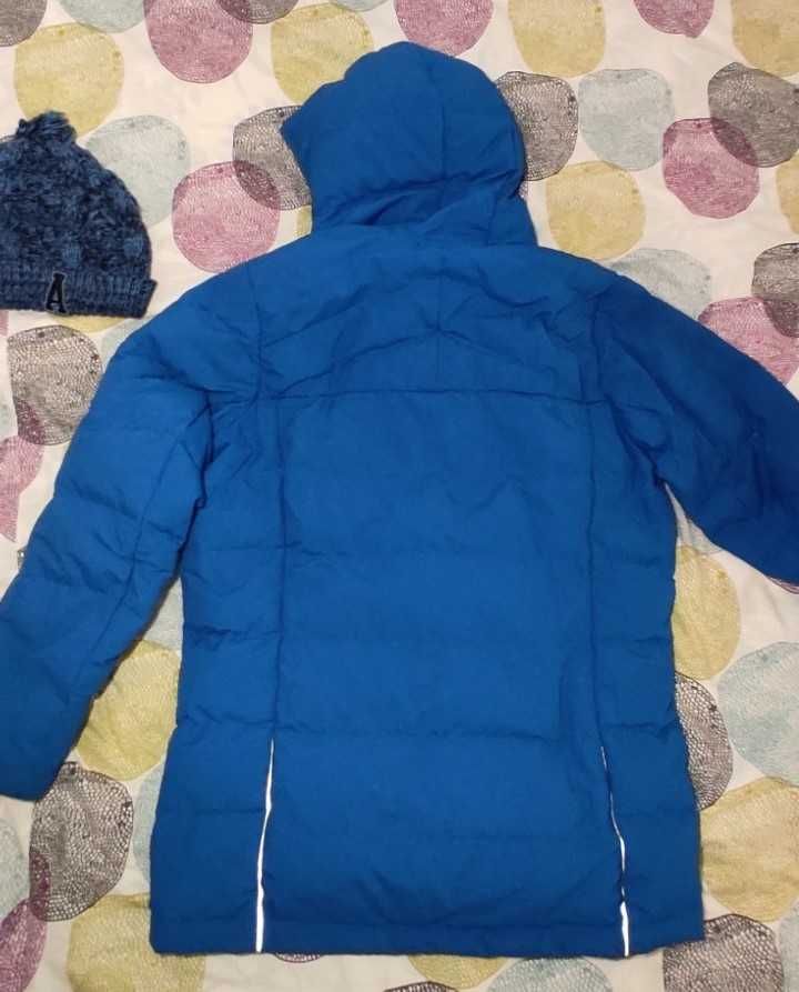 Kurtka puchowa Adidas Original 11-12 lat 152 sm W prezencie Czapka