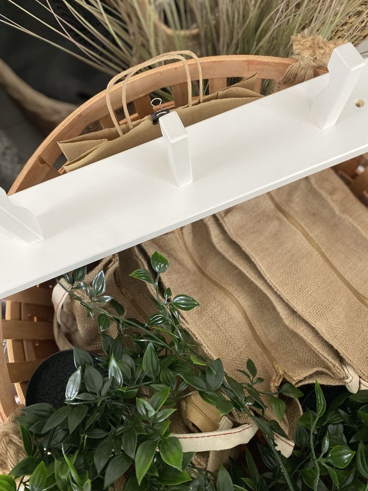 Ikea KUBBIS wieszak z 3 hakami, biały- stan bdb